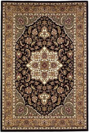 KAS Cambridge  7327 Black/Beige Kashan Medallion